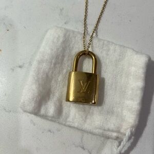 Authentic Louis Vuitton Gold Padlock necklace